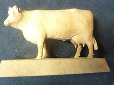 sculpture bois vache normande