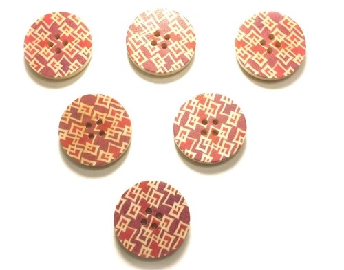 Lot boutons bois rond - 6,