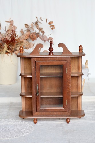 Vitrine vintage bois avec - en,
