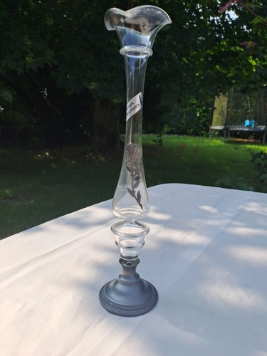 Soliflore verre souffler etain - soliflore,