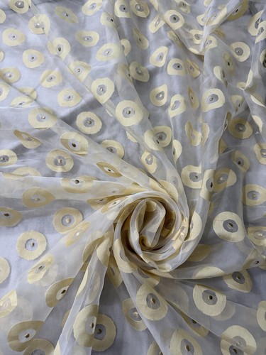 Tissu organza broderie 100 - , %