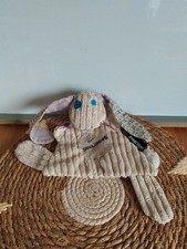 Doudou plat lapin beige