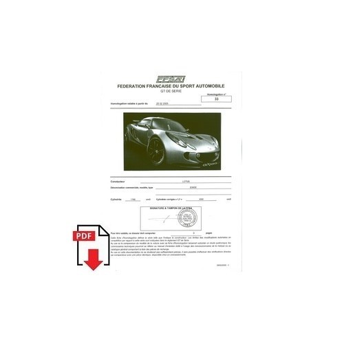 2005 lotus exige homologation - lotus,