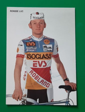 CYCLING cycling card RONSSE LUC team ISOGLASS EVS ROBLAND 1988 Signed