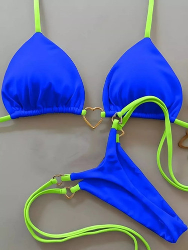 Bikini bleu fluo micro - bleu,