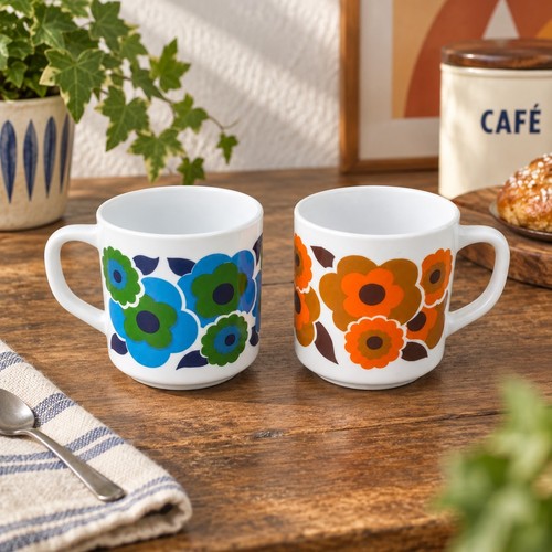 Paire mugs vintage arcopal - de,