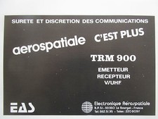 11/1984 PUB EAS ELECTRONICS AEROSPACE TRM 900 TRANSMITTER RECEIVER V/UHF AD