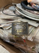 Vintage Crosman Air Guns Coleman Company Brass Belt Buckle By CENTURY CANADA EUC