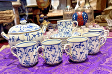 antique German porcelain coffee serving part Asian decor cups