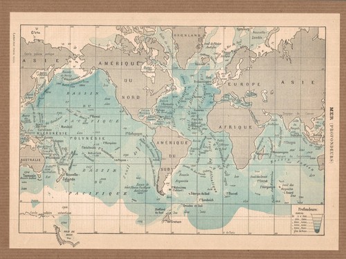 Carte ancienne profondeurs - carte,