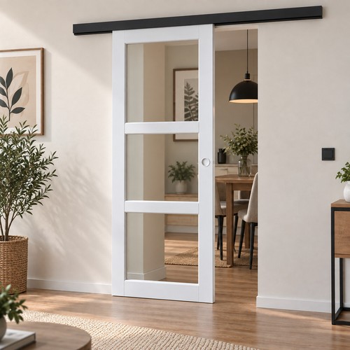 Porte coulissante kenya blanc - porte,
