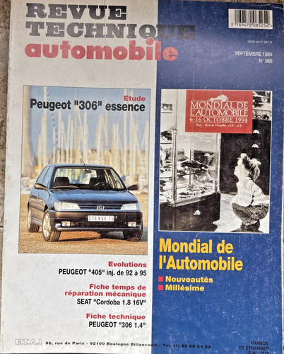 Revue technique peugeot 306 - revue,