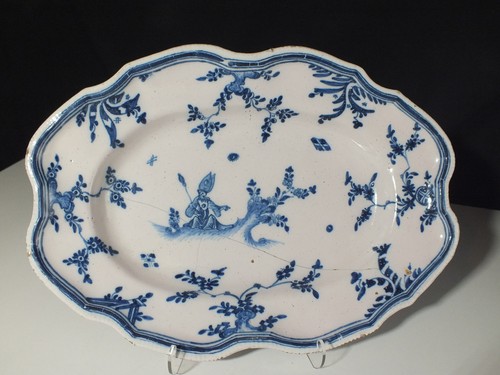 Plat ancien faience lyon - faience, de