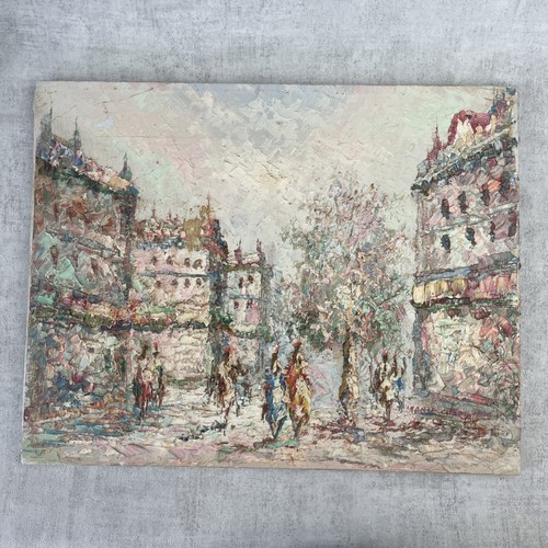 Tableau huile sur toile - , signé