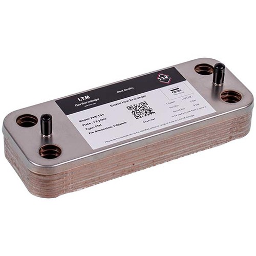 Plate heat exchanger for gas
