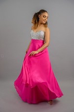 Robe longue bustier argenté