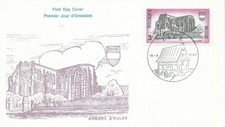 BELGIQUE ENVELOPPE PREMIER JOUR 1969 ABBAYE d'AULNE n°1483