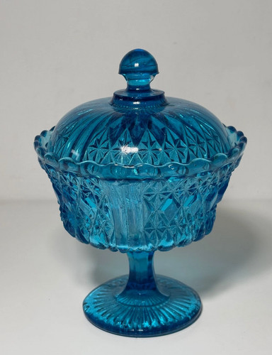 Bonbonnière verre bleu - bonbonnière,