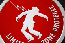 Plaque tole Danger electrique