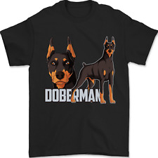 A Doberman Illustration Dog Mens T-Shirt 100% Cotton