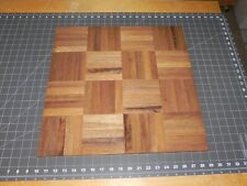 TEAK PARQUET FLOORING VTG Mid Century MCM 19 x 19 inch 80 "FINGERS" Herringbone