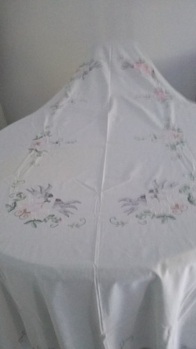 Ancienne nappe blanche coton - ancienne,
