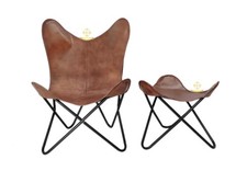Fauteuil Papillon En Cuir