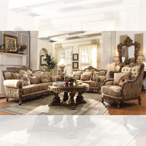 Classic solid wood 2pc sofa - classic,