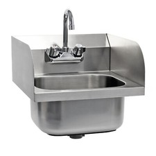XPOtool Évier Lavabo Acier fin Gastro Cuve carrée Lave-main Lavabo Robinet