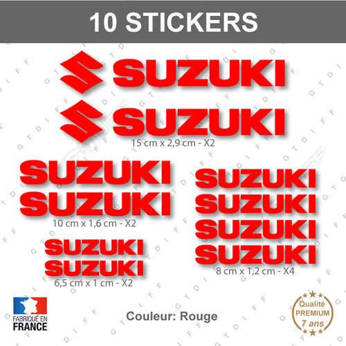Stickers suzuki rouge - stickers,