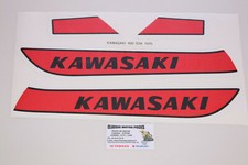 KAWASAKI  400 S3 ANNEE 1975 FUEL TANK AND BACKREST  DECAL  AUFKLEBER  RED