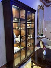 handcrafted mahogany vitrine 