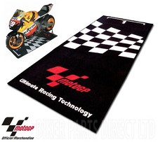 MOTOGP PARC FERME BLACK WHITE WORKSHOP GARAGE PIT MAT RUBBER BACKED 190 x 80cm