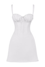 NEW, House of CB Carlotta White Corset Mini Dress in Size L+ #MD887
