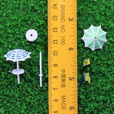 Échelle N 2 Ensembles de Parasols et de Chaises Longues 1:150 Modèle Ferroviaire