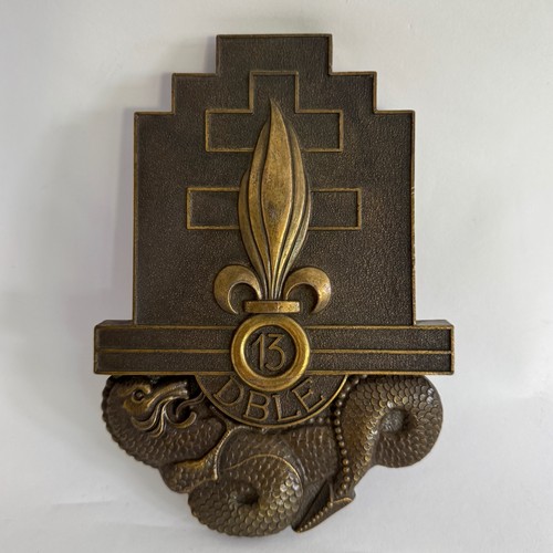 Plaque militaire bronze - plaque, en