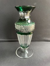 Vase cristal taillé overlay
