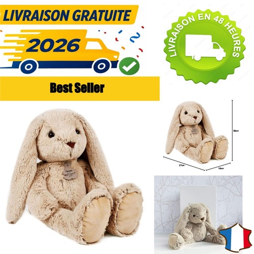 Peluche lapin beige - 50, cm
