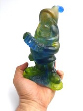 Rare 21cm Glass Paw Accordion Garden Dwarf Sculpture