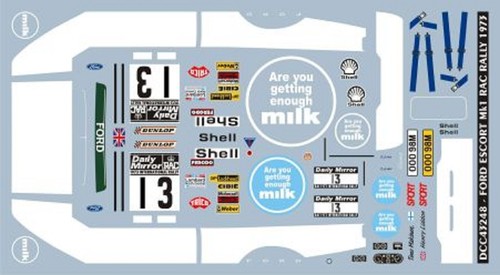 Decals ford escort - 1/43,