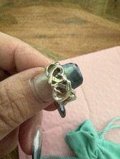 Tiffany & Co. Paloma Picasso 3 Loving Heart Ring Size 4.5 925 Sterling Silver