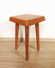 Tabouret bois orme vintage S01