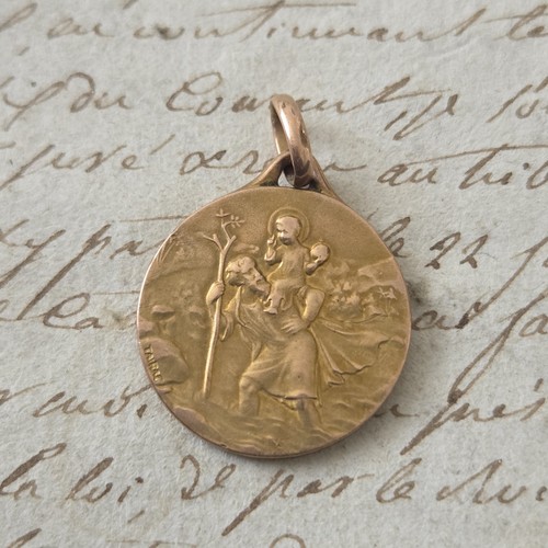 Pendentif médaille plaqué - médaille,