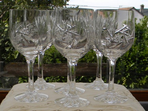 Verres eau en cristal - verres,