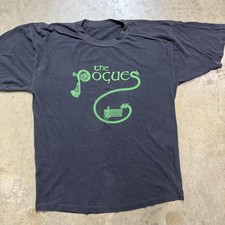 Vintage The Pogues Shirt Mens Large Black 1993 Tour Celtic Graphic Band 90s