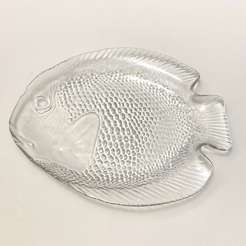 Vintage arcoroc fish plate - arcoroc,
