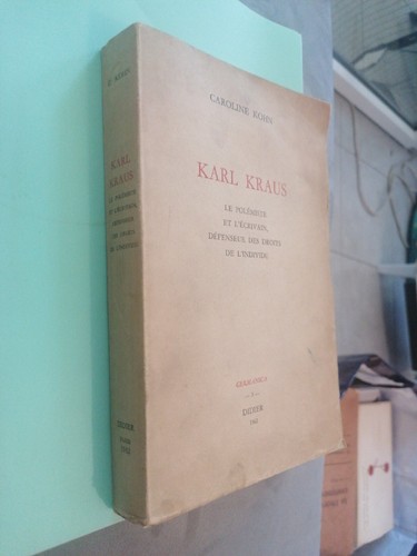 Karl kraus polémiste l - karl,