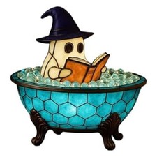 Pour Halloween Lampe de Bain à Bulles LED Veilleuse avec Fonction Changement de