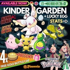 Jardin d'enfants avec 4 bouchons de bouteille en or + œuf chanceux alpha...