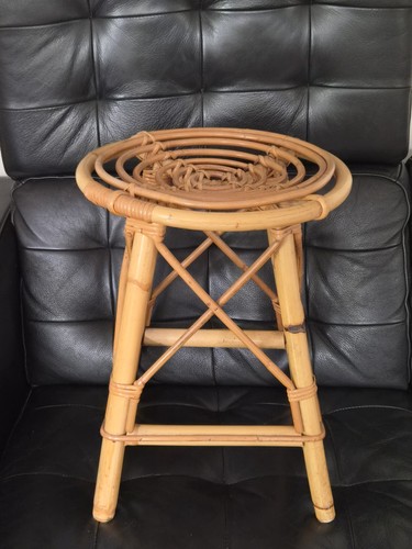 Tabouret selette bambou - bambou, rotin